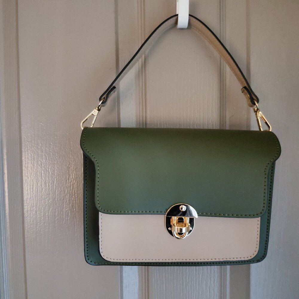 Isadora Olive and Beige Purse